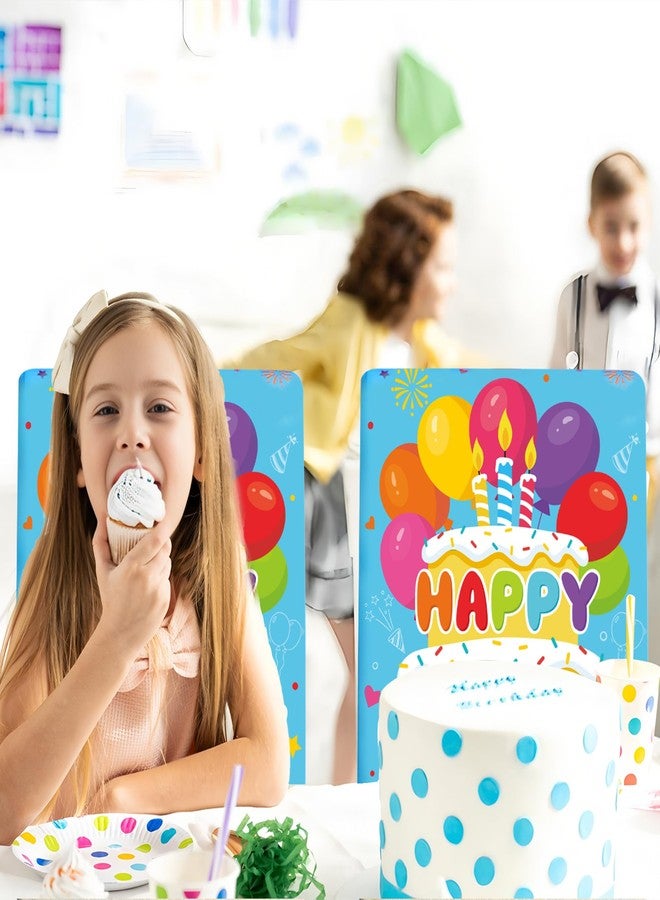 Maniaacer Birthday Chair Covers Birthday Seat Cover Colorful Chair Seat Covers Happy Birthday Dining Chair Slipcovers for Classroom Seat Decorations for Classroom School Home Kids Birthday Party Decor, 2 PCS - Image 5